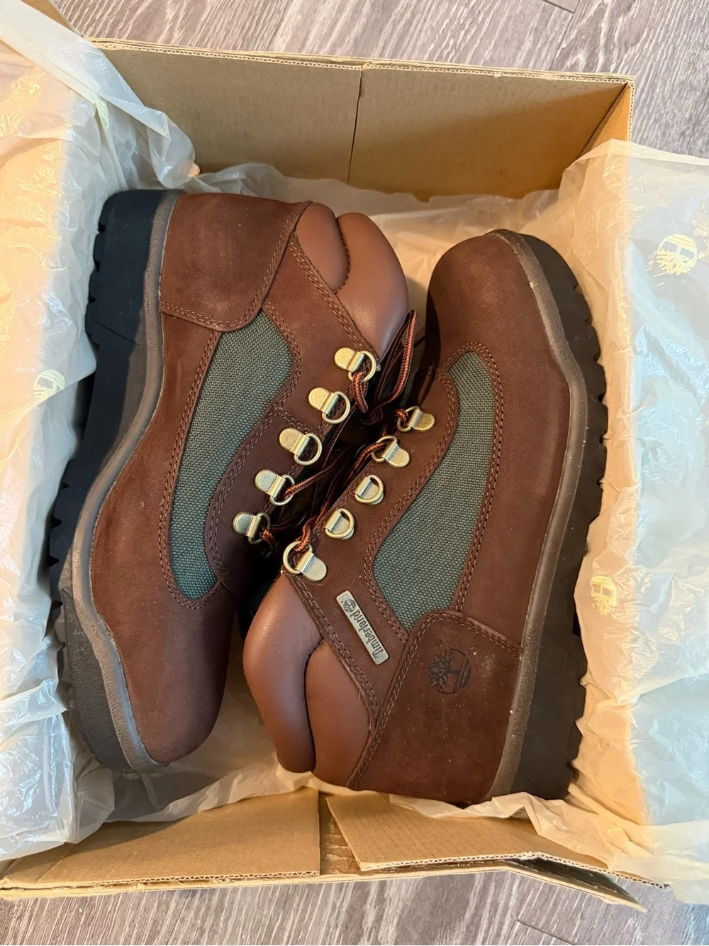 Timberland Kid’s Brown and Green Boots